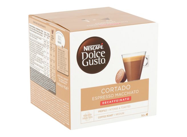 NESCAFÉ Dolce Gusto Cortado Espresso Macchiato koffeinmentes kávékapszula 16 db/16 csésze 99,2 g