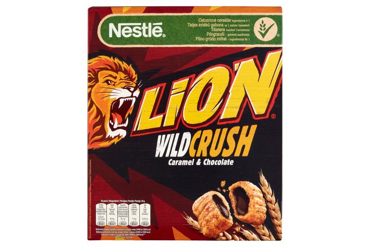 Nestlé Lion Wild Crush Crunchy Cereal with Caramel and Chocolate Cream 360 g