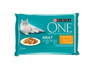 Purina One csirkével és zöldbabbal nedves macskaeledel 4 x 85 g (340 g)