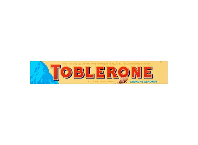 Toblerone svájci tejcsokoládé sózott, karamellizált mandulával, mézzel és mandulanugáttal 100 g