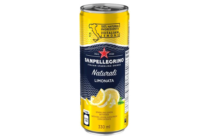 Sanpellegrino Naturali Carbonated Lemon Drink Made from Lemon Juice Concentrate 330 ml