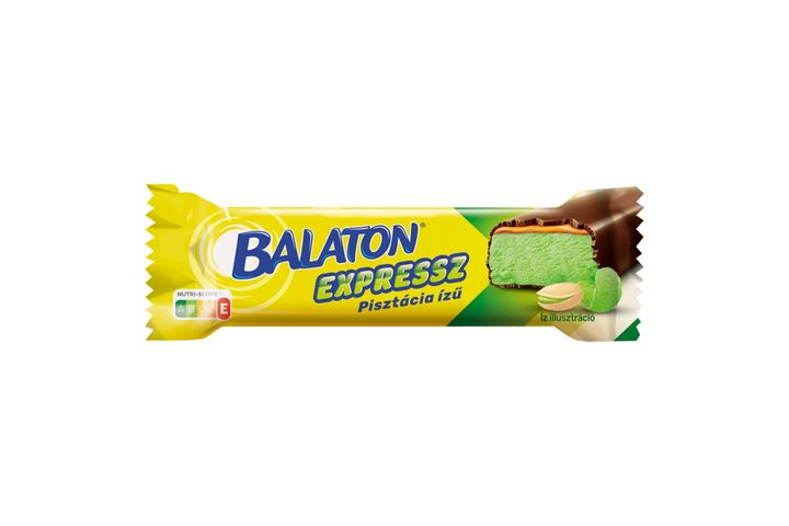 Balaton Expressz Dark Chocolate-Dipped Pistachio-Flavored Bar with Caramel 35 g