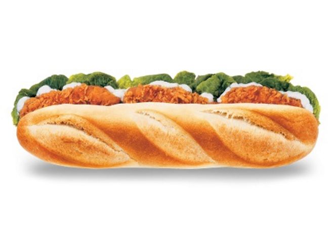 Crocodille Baguette with Chicken Bites, Mayonnaise and Salad 240 g