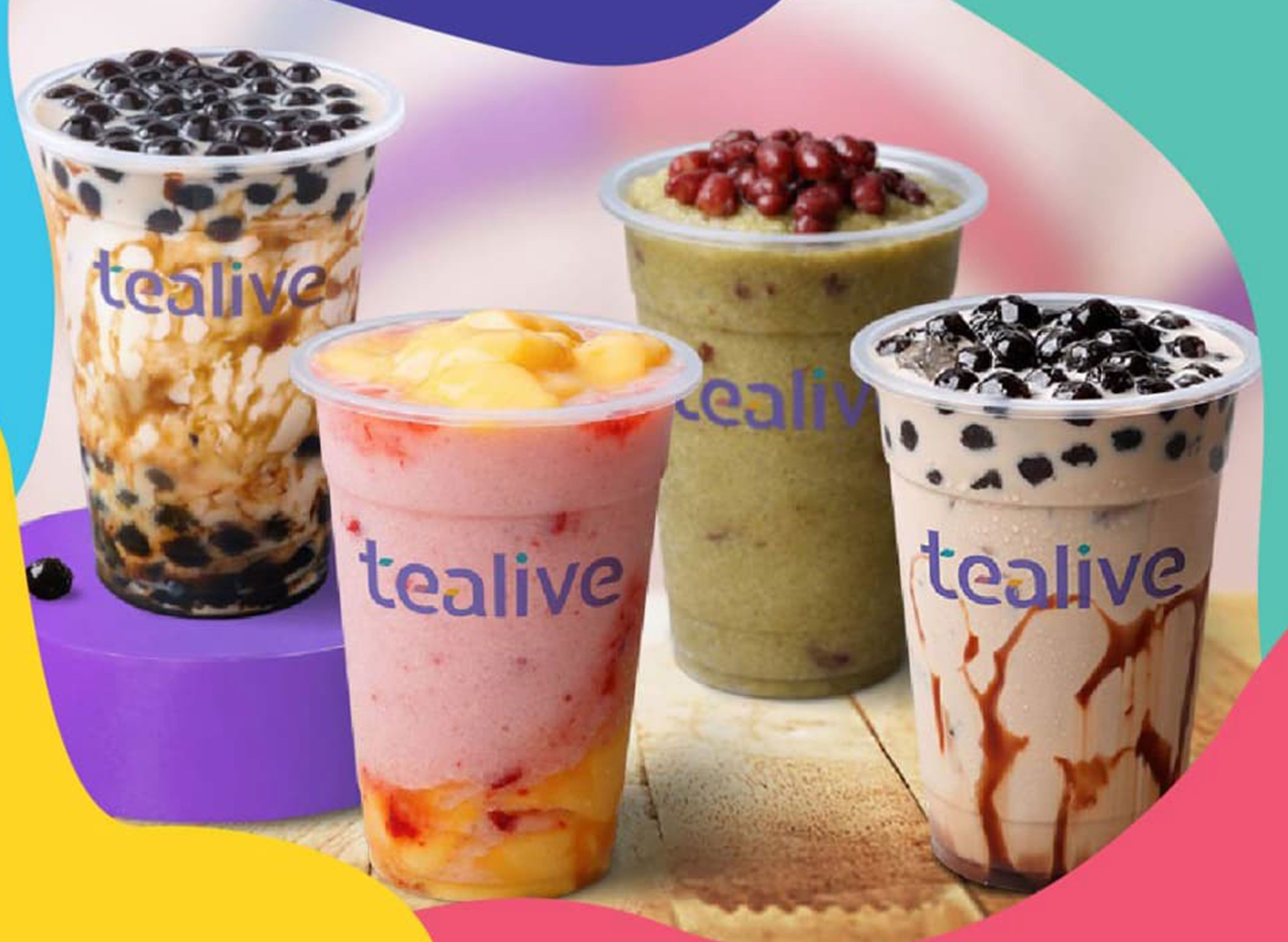 Grass jelly tealive