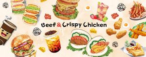 Beef & Crispy Chicken