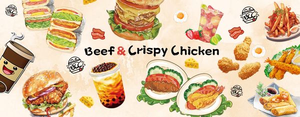 Beef & Crispy Chicken