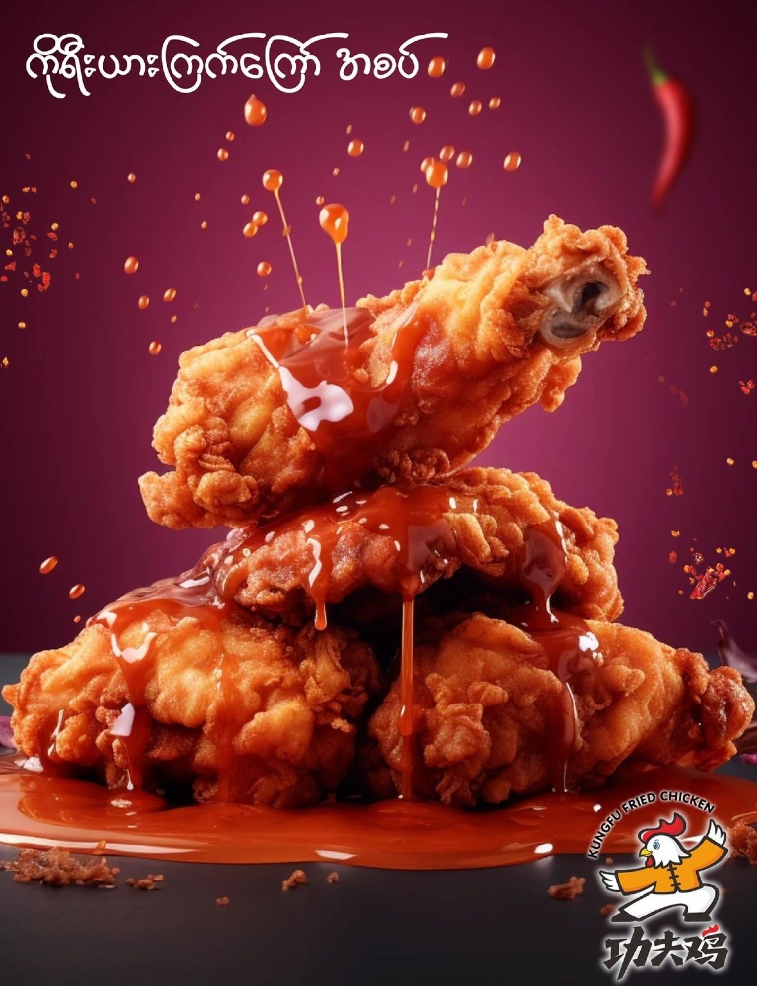Kung Fu Fried Chicken (ချမ်းအေးသာစံ) vendor logo