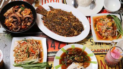 (စပ်စပ်လန်) မာလာရှမ်းကောနှင့်ပင်လယ်စာ(pandago)