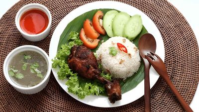 Roasted Chicken Rice Muallaf