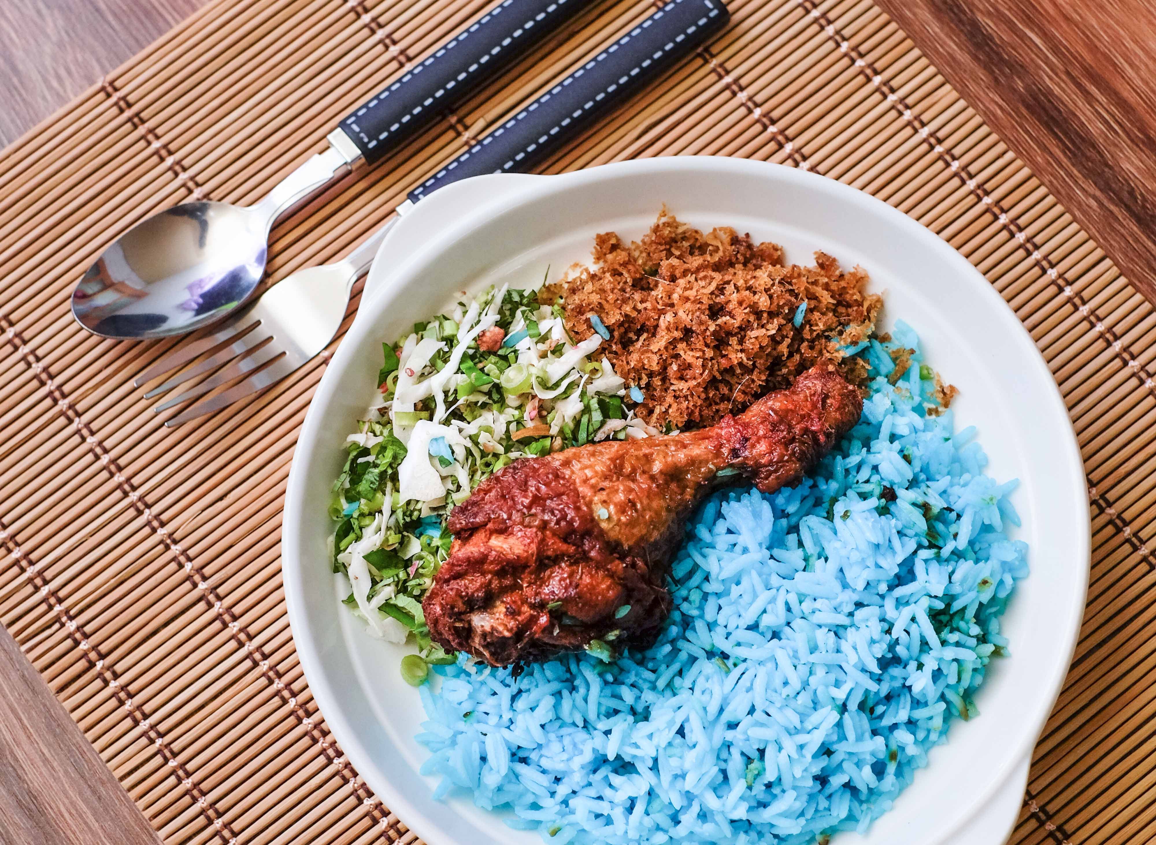 Nasi Kerabu Ayam Panggang Ayam Panggang Gulai Makanan