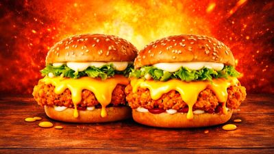 Burger Ketuk Crispy (Cheezy Meleleh)