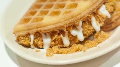 Lovely pink waffles