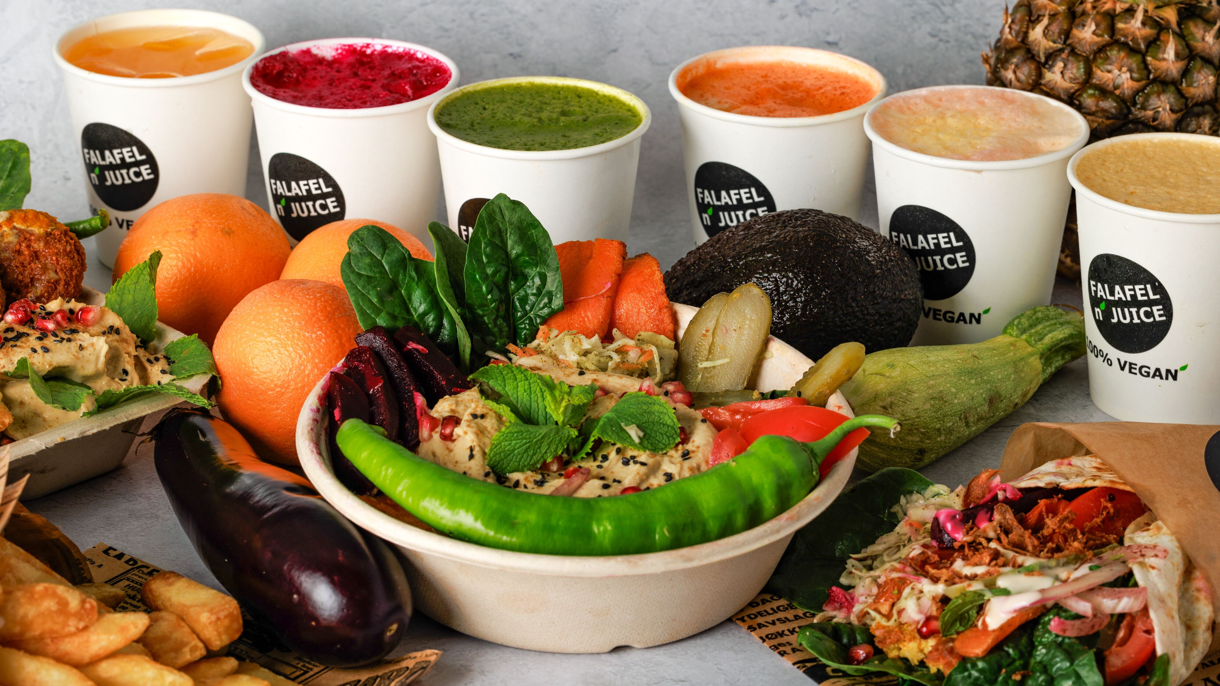 Falafel n' Juice Bislett vendor logo