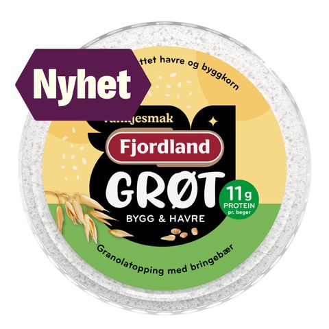 Fjordland Grøt Vanilje m/Topping | 165g