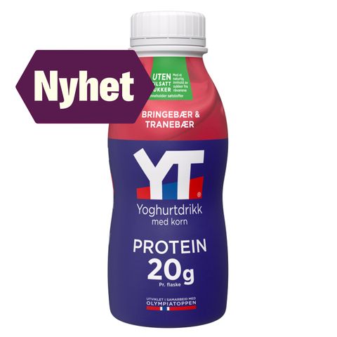 Tine YT Protein Yogdrikk Bringebær Uten | 300g​