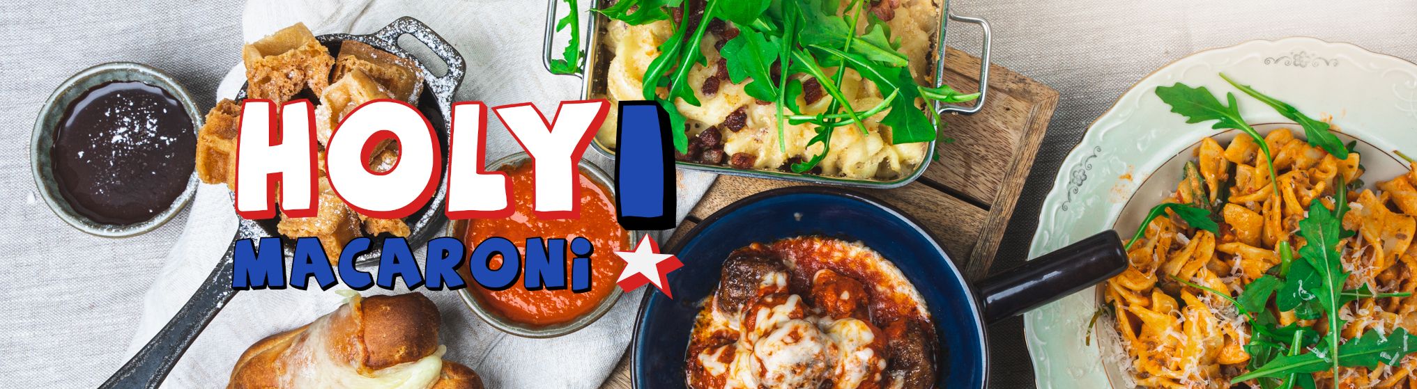 Holy Macaroni! Täby vendor logo