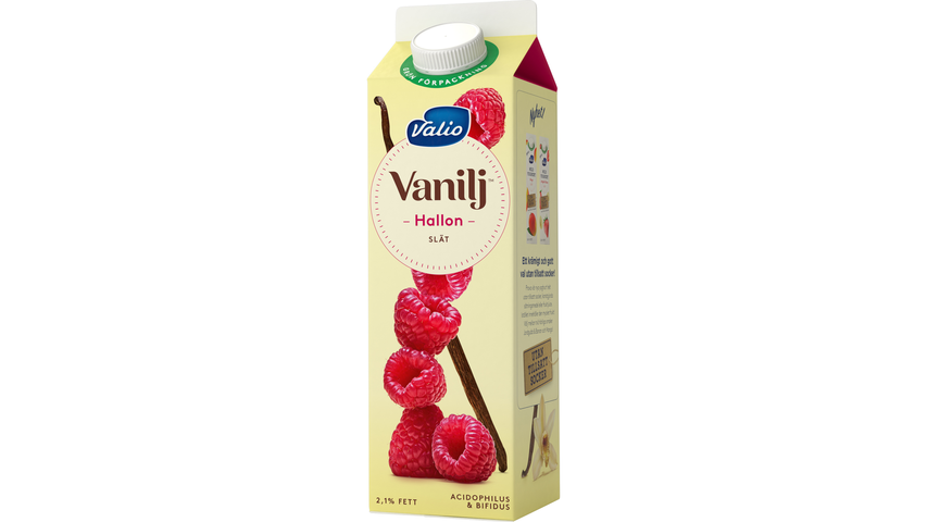 Valio Vaniljyoghurt Original Hallon 1kg