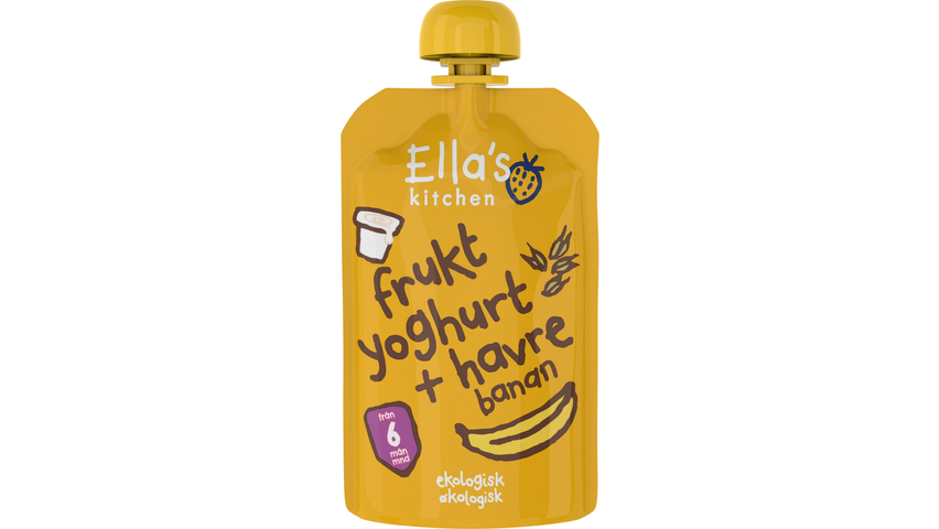 Ella's Frukt Yoghurt + Havre Banan 6mnd | 100g