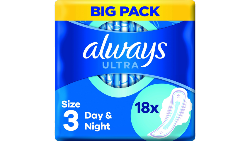 Always Ultra Nr 3 Night+ Big Pack | 18stk