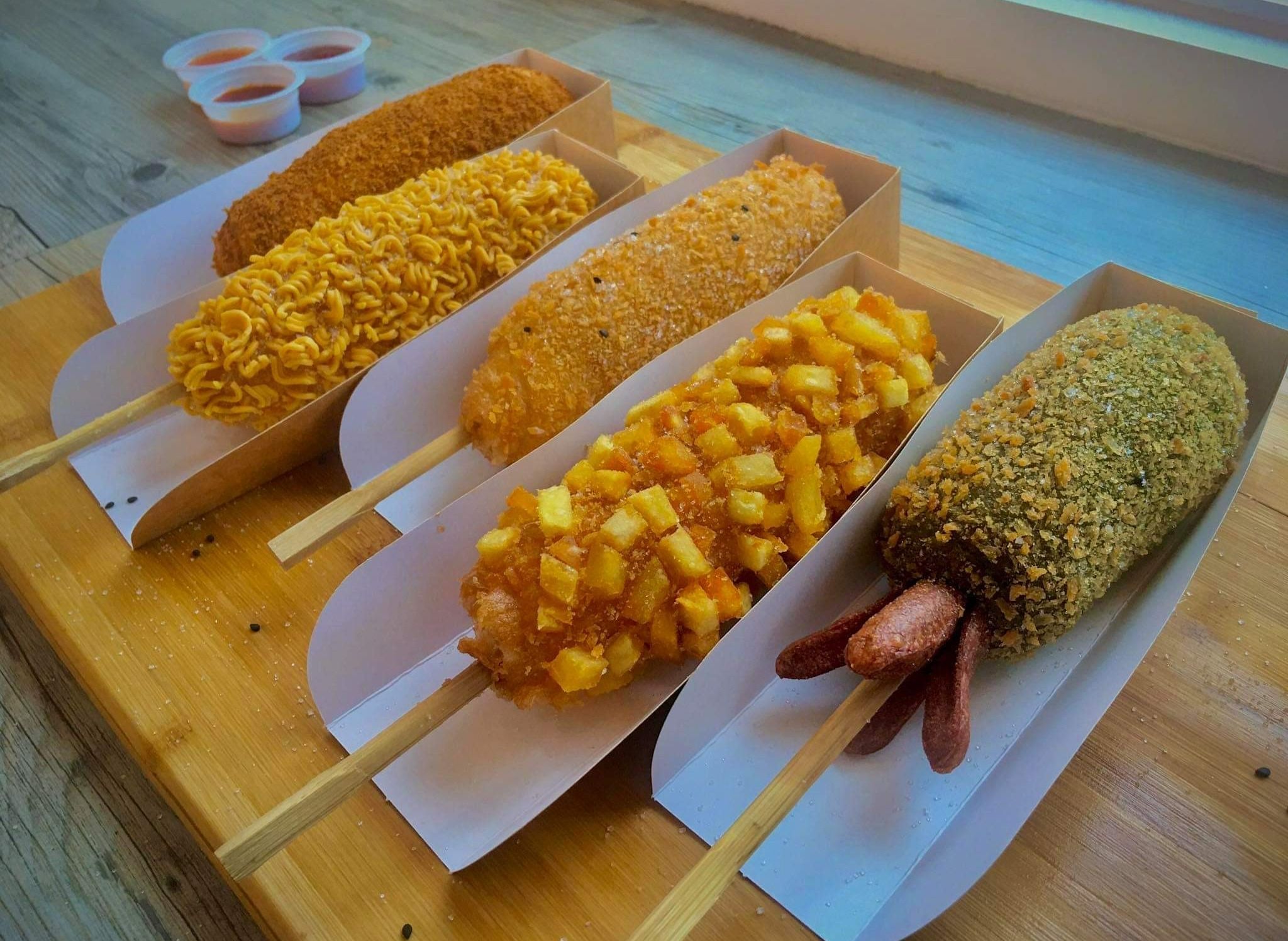 Yoon-Oh Korean Corndog Food Station - Milflor Building delivery in San