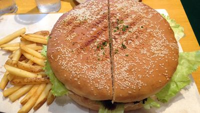 Hunger giant burger Food stall