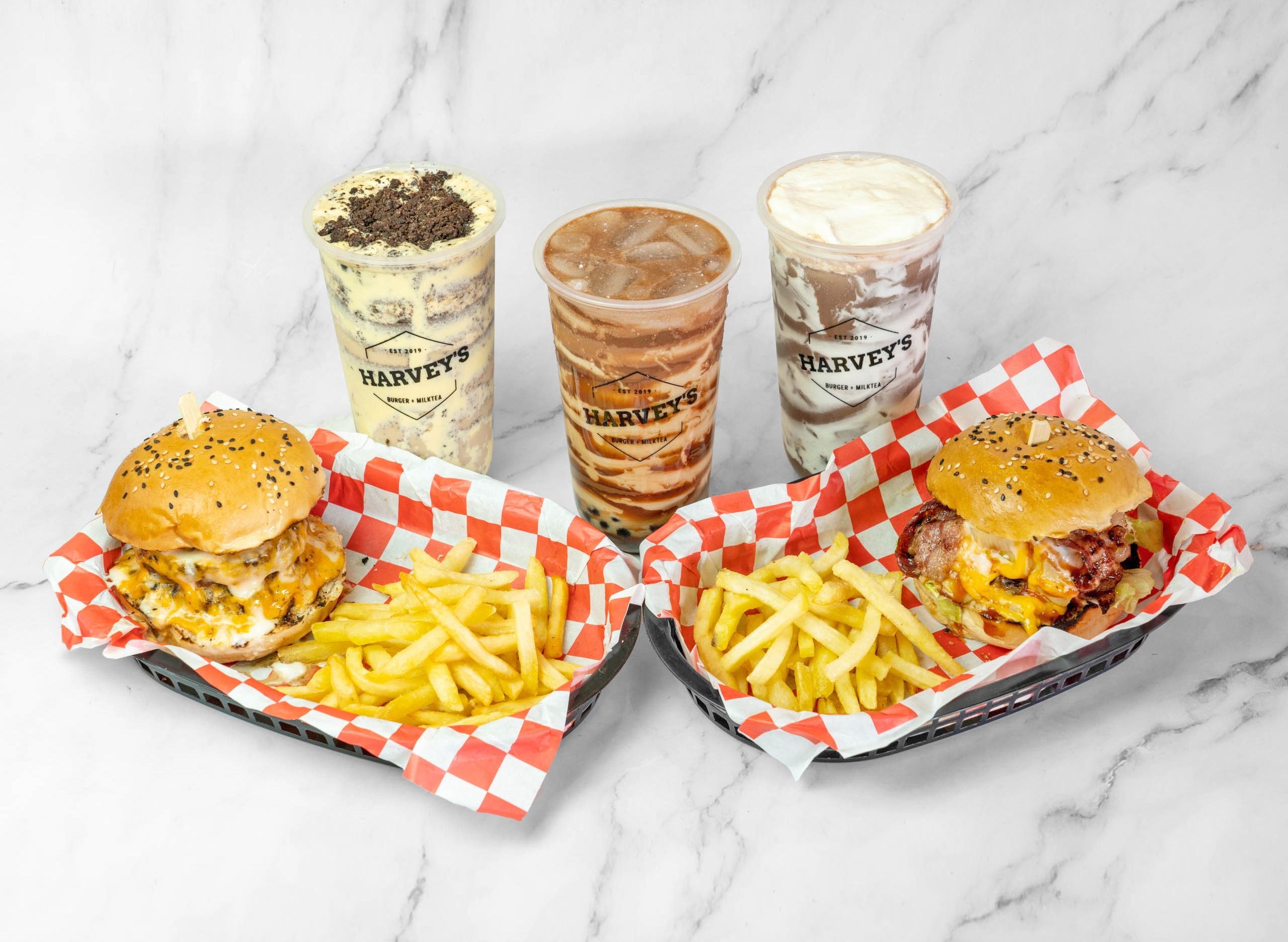 Harvey’s Burger + Milktea Southscape Talisay delivery in Talisay Cebu