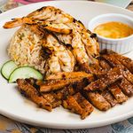 Marinated Prawns & Grilled Pork with Rice