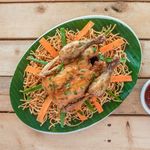 Whole Fried Chicken with Crispy Noodles