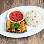 Lumpiang Shanghai with Rice