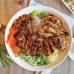 Grilled Prawns & Grilled Pork Vermicelli Bowls