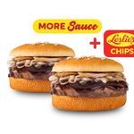 Buy 1 Take 1 Black Pepper Burger + Leslie's Premium Chips