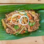 Pancit Lucban Chicken with Pesto