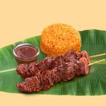 2 pcs Pork BBQ with Peanut Sauce & Java Rice