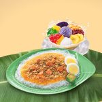 Palabok Regular Size with Extra Creamy Halo-Halo Small