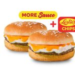 Buy 1 Take 1 Beef Shawarma Burger + Leslie's Premium Chips