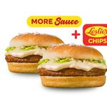 Buy 1 Take 1 Roasted Sesame Chicken Burger + Leslie's Premium Chips