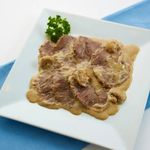 Roasted Beef in Mushroom Sauce