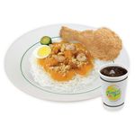 Palabok with Chicken, Regular Softdrink - Value Meal