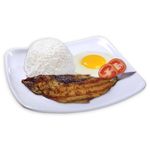 Daing na Bangus, Egg with Rice - Solo