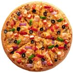 Seafood Supreme Cheese Stuffed Pizza
