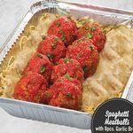 Spaghetti with Meatballs in Alfredo  Sauce