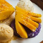 Mango Sticky Rice With Ice Cream