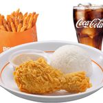 1pc Chicken + Rice + Cajun Fries + Drink