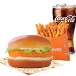 Shrimp Burger + Cajun Fries + Drink