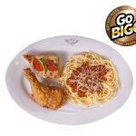 Bigg's Chicken, Spaghetti And Pizza Bread