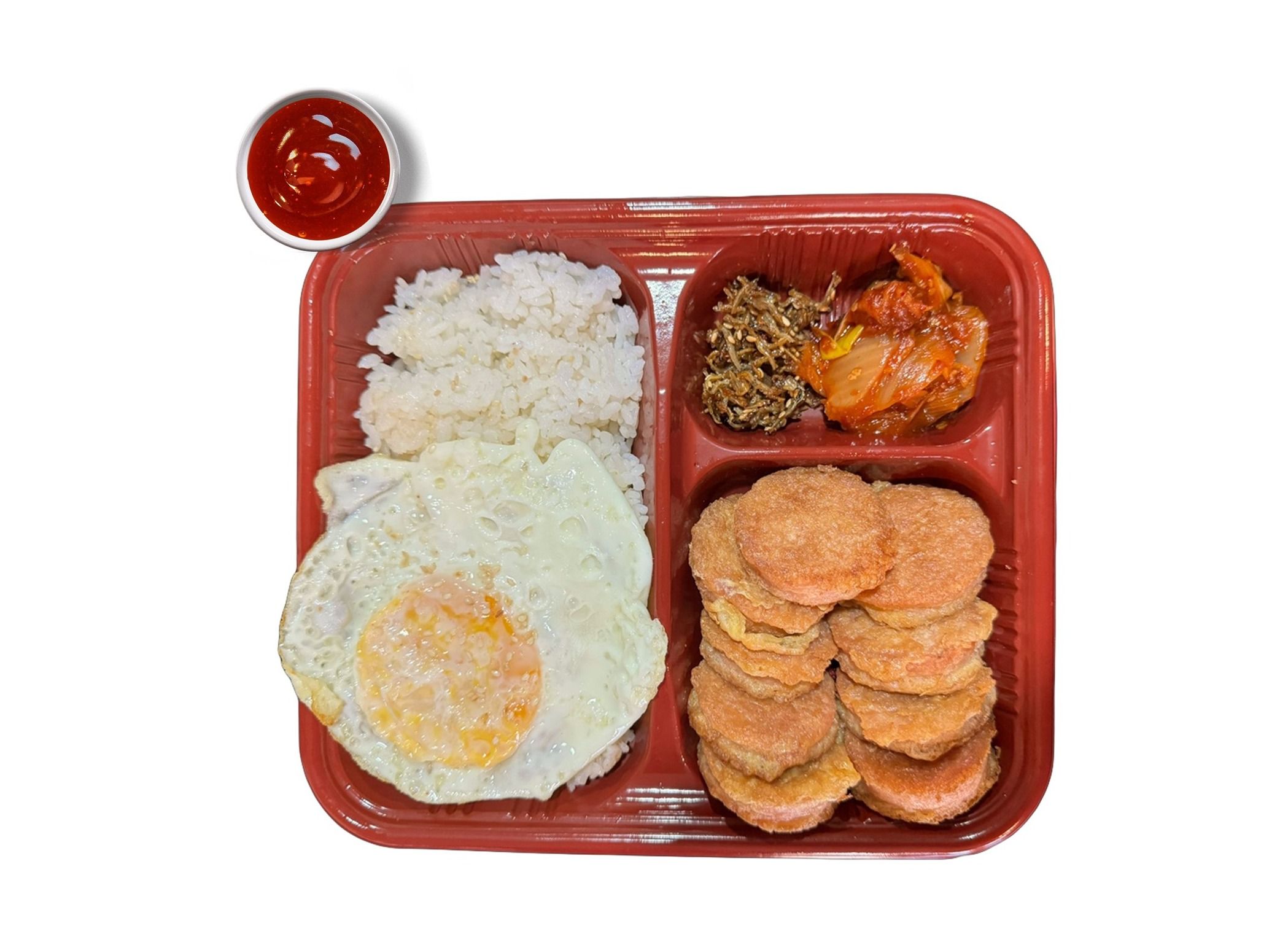 Dosirak Korean Lunch Box Contain Steamed Rice with Gyeranmari