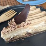 Dark Chocolate Tiramisu Cheesecake - Slice