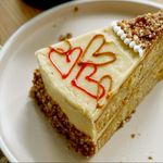 Hearts All Over Carrot Cake - Slice