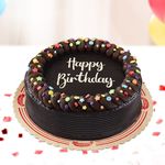 Round Chocolate Dedication Cake