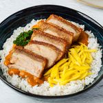 Crispy Pork Belly With Peanut Sauce